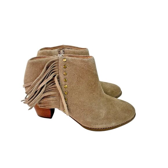New Vionic Faros Comfort Ankle Booties Womens Size 9 Light Tan Suede Leather Zip - Picture 10 of 14